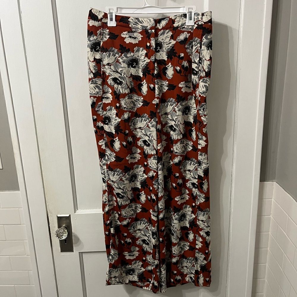 Flowy floral dress pants